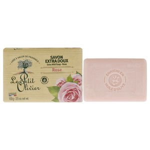 Extra Mild Soap - Rose by Le Petit Olivier for Unisex - 3.5 oz Soap